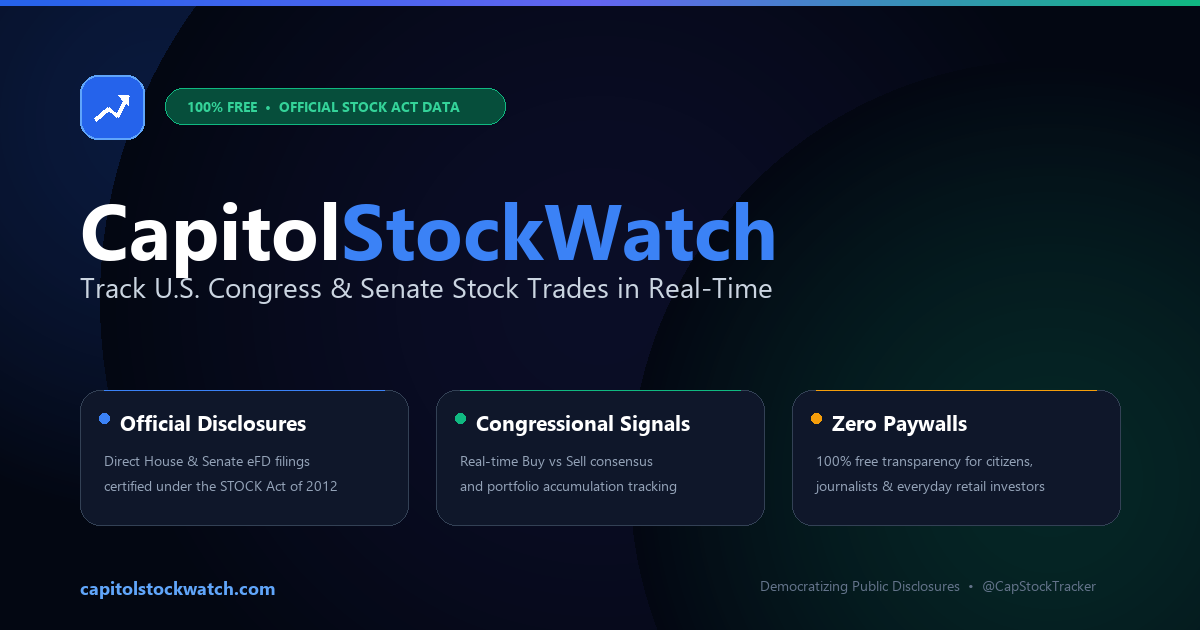 100% Free Congressional Stock Tracker